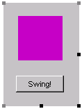 Applet with purple place-holder for an icon