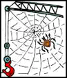 Spider building a web