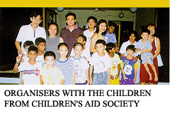 ORGANISERS WITH THE CHILDREN FROM CHILDREN'S AID SOCIETY