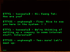 A snippet of the online chat that Kwang Tat