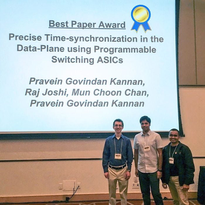 20190513_Pravein_Govindan_Kannan_Raj_Joshi_SOSR_Best_Paper_Award