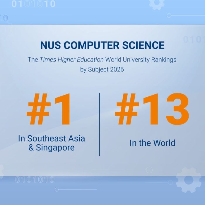 NUS Computer Science Recognised Among the World’s Top Programmes