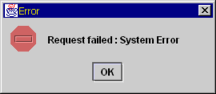 "Request Failed" dialog (1)