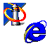 Navigator and IE logos