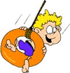 Boy swinging