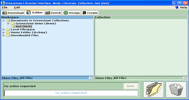 Greenstone Library Interface screenshot