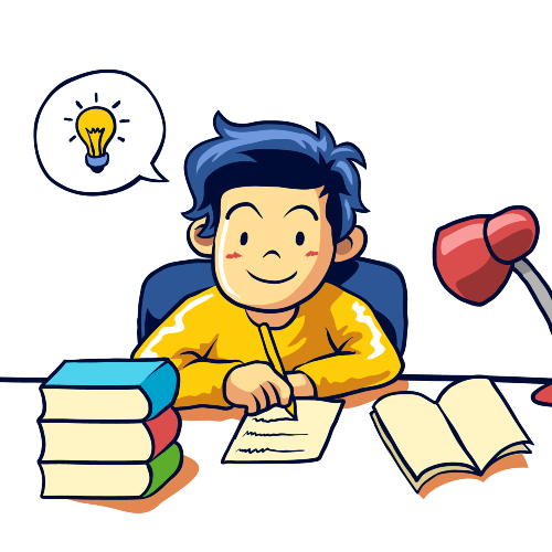 image of child studying