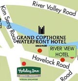 Location of Hotel : Courtesy of Grand Copthorne Waterfront Hotel