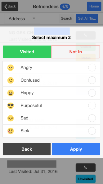 Mobile Well Being Interface